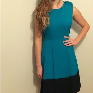 Calvin Klein, teal and black size 4 dress